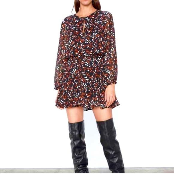 New ZARA NWOT Multicolored Printed Mini Dress - Picture 5 of 6